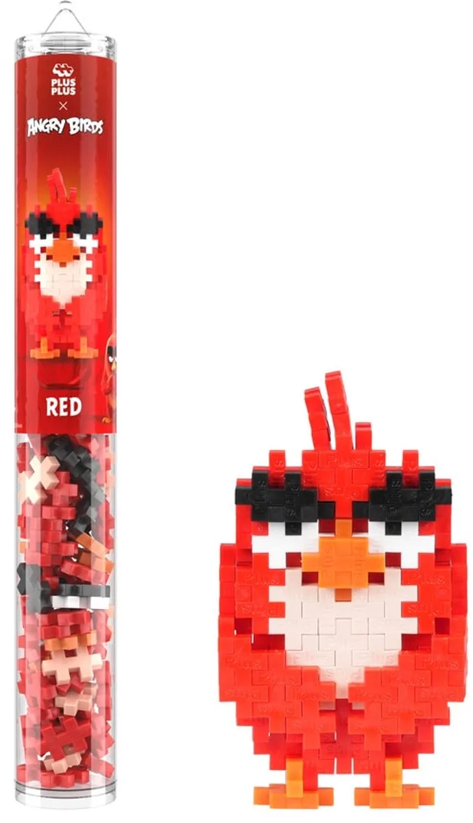 Angry Birds Red 110 delige bouwset - 4428 - Bouwspeelgoed - Constructiespeelgoed - Set met bouwstenen - Vanaf 5 jaar by Plus-Plus in Angry Birds – Red – product photo