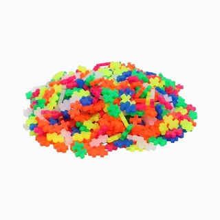 Basic 600 delige bouwset - 3311 - Bouwspeelgoed - Constructiespeelgoed - Set met bouwstenen - Vanaf 5 jaar by Plus-Plus in Neon – product photo 2 of 6