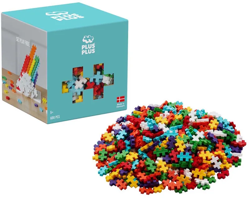 Basic 600 delige bouwset - 3976 - Bouwspeelgoed - Constructiespeelgoed - Set met bouwstenen - Vanaf 5 jaar by Plus-Plus in Regenboog – product photo