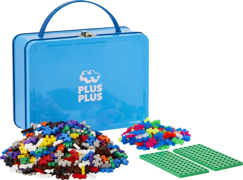 Basic Reiskoffer 600 delige bouwset - 7002 - Bouwspeelgoed - Constructiespeelgoed - Set met bouwstenen - Vanaf 5 jaar de Plus-Plus en Blauw – photo du produit