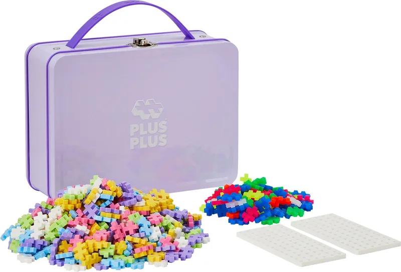 Basic Reiskoffer pastel 600 delige bouwset Pastel Lila - 7003 - Bouwspeelgoed - Constructiespeelgoed - Set met bouwstenen - Vanaf 5 jaar von Plus-Plus in Paars – Produktfoto