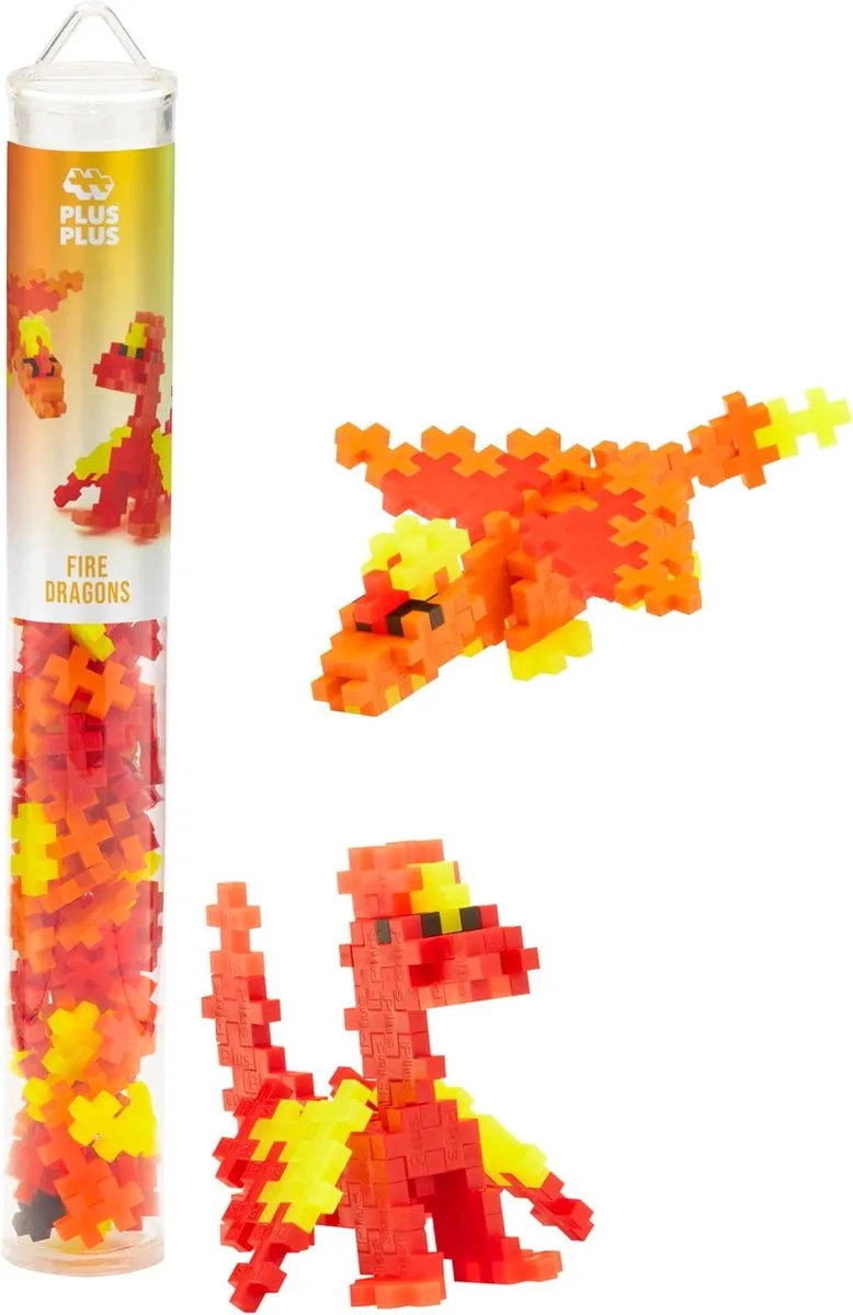 Fire Dragons Draken – 100 delige bouwset – 4375 – Bouwspeelgoed – Constructiespeelgoed – Set met bouwstenen – Vanaf 5 jaar von Plus-Plus in Dragons Fire – Produktfoto