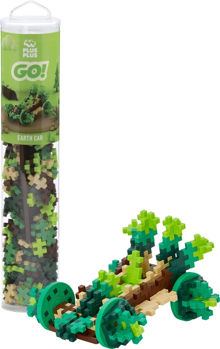 GO! Tube 200 delige bouwset - 4290 - Bouwspeelgoed - Constructiespeelgoed - Set met bouwstenen - Vanaf 5 jaar van Plus-Plus in Auto Aarde – productfoto