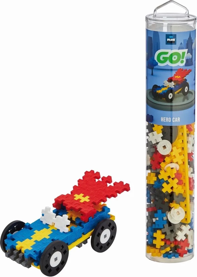 GO! Tube auto held 200 delige bouwset - 4259 - Bouwspeelgoed - Constructiespeelgoed - Set met bouwstenen - Vanaf 5 jaar de Plus-Plus en Auto Hero – photo du produit