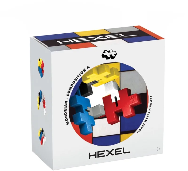 HEXEL Mondrian Composition A fidget toy - 4365 - Fidget Speelgoed - Sensorisch Speelgoed - Stressbal alternatief - Vanaf 3 jaar von Plus-Plus in HEXEL – Mondrian Composition A – Produktfoto