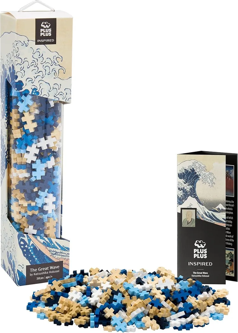 Inspired Hokusai The Wave 350 delige bouwset - 4278 - Bouwspeelgoed kunstwerk - Constructiespeelgoed - Set met bouwstenen - Vanaf 7 jaar von Plus-Plus in Hokusai The Great Wave – Produktfoto