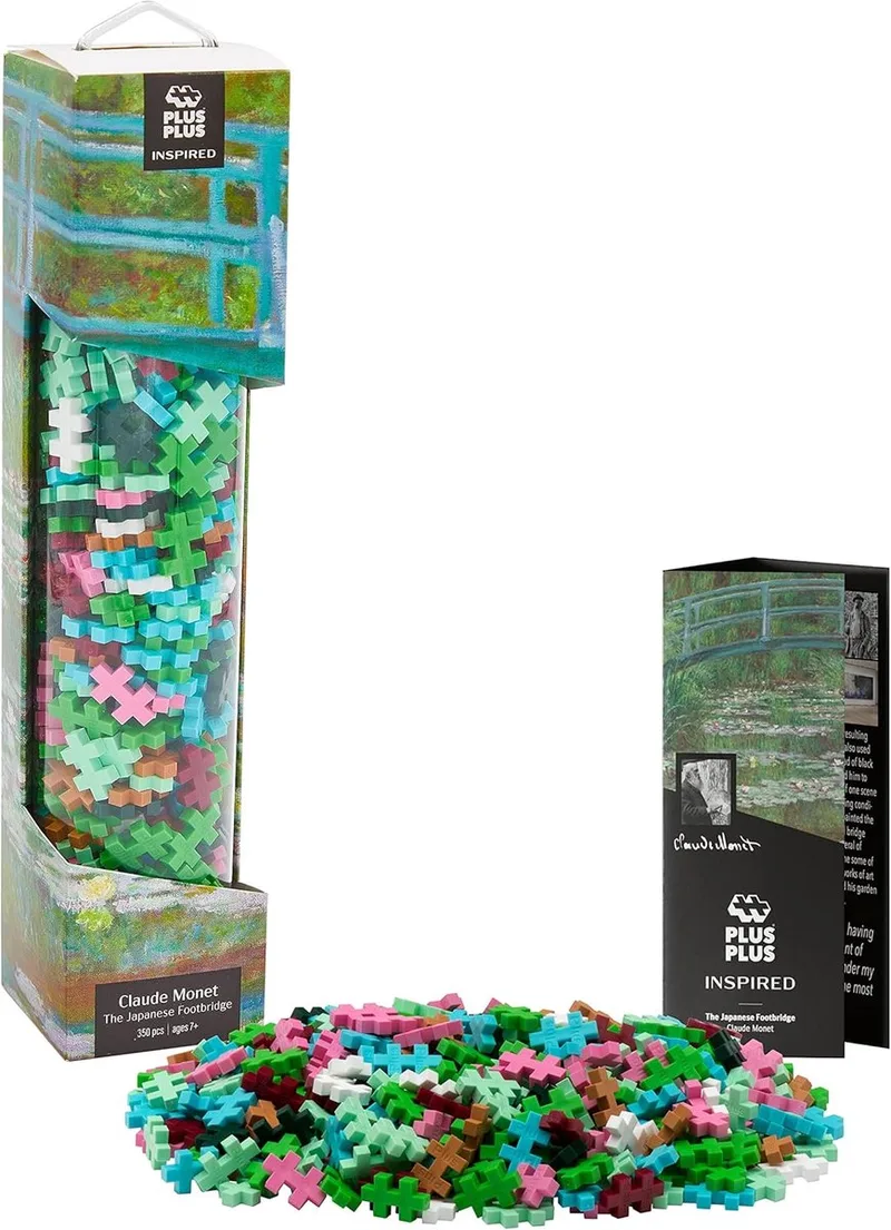 Inspired Monet Japanse voetbrug 350 delige bouwset - 4277 - Bouwspeelgoed kunstwerk - Constructiespeelgoed - Set met bouwstenen - Vanaf 7 jaar de Plus-Plus en Monet The Japanese Foot Bridge – photo du produit
