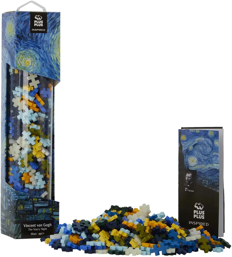 Inspired Van Gogh The Starry Night – 350 delige bouwset – 4362 – Bouwspeelgoed – Constructiespeelgoed – Set met bouwstenen – Vanaf 7 jaar de Plus-Plus en Van Gogh Starry Night – photo du produit