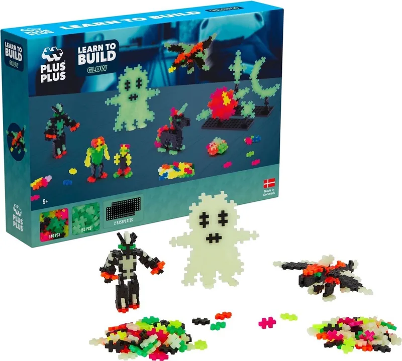 Learn to Build 500 delige bouwset - 3928 - Bouwspeelgoed - Constructiespeelgoed - Set met bouwstenen - Vanaf 5 jaar by Plus-Plus in Glow in the dark – product photo