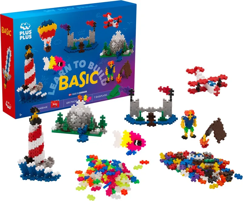 Learn to Build 600 delige bouwset - 5008 - Bouwspeelgoed - Constructiespeelgoed - Set met bouwstenen - Vanaf 5 jaar by Plus-Plus in Basic – product photo 1 of 4