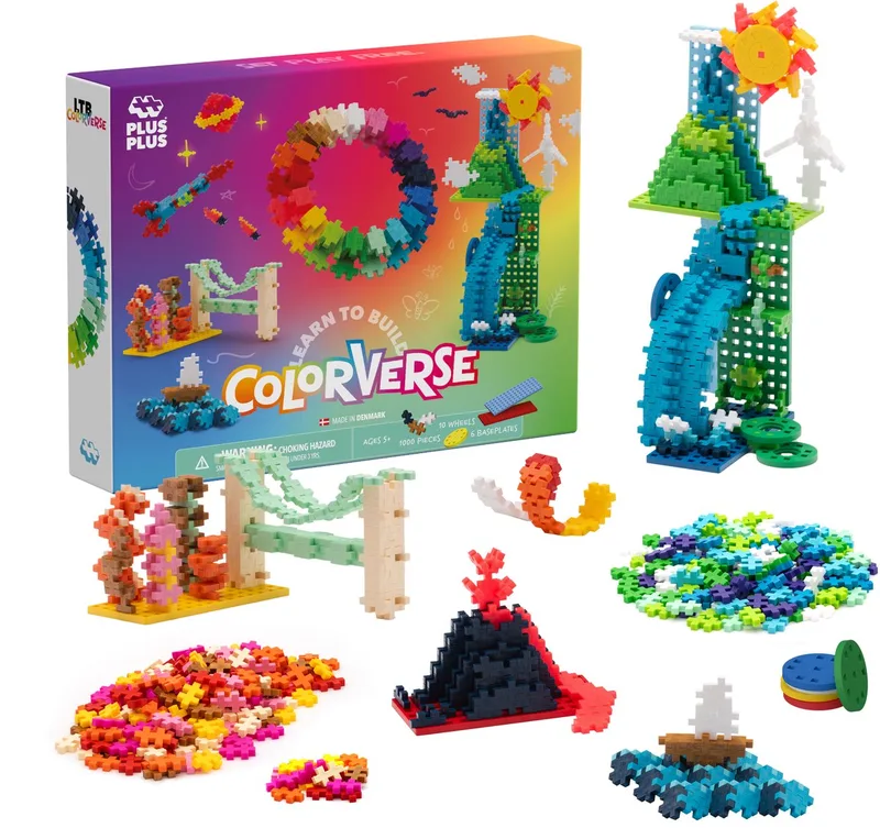 Learn to Build Colorverse Super set - 3972 - Bouwspeelgoed - Constructiespeelgoed - Set met 1000 bouwstenen - Vanaf 5 jaar von Plus-Plus in Regenboog – Produktfoto