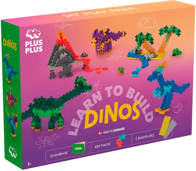 Learn to Build dino`s 600 delige bouwset - 3918 - Bouwspeelgoed - Constructiespeelgoed - Set met bouwstenen - Vanaf 5 jaar