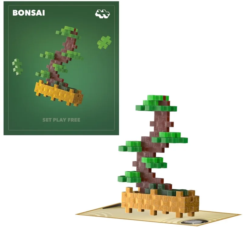 Plant Pack Bloem Bonsai 4338 - Botanical Bouwspeelgoed - Constructiespeelgoed - Set met 50 bouwstenen - Vanaf 5 jaar von Plus-Plus in Bonzai Groen – Produktfoto