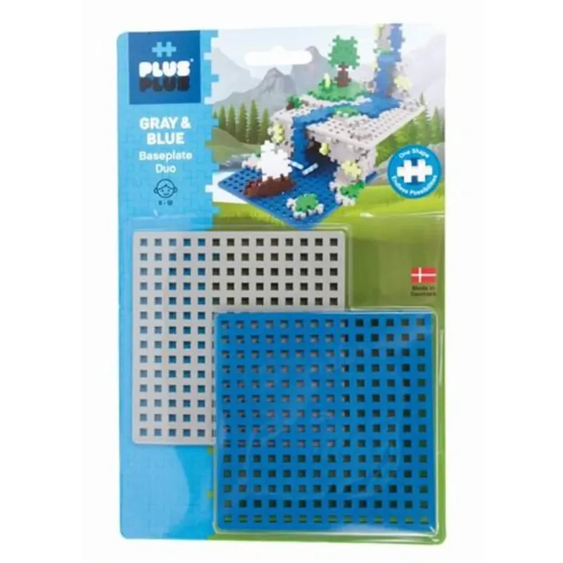 Steckbausteine Baseplate blue grey 2 Teile van Plus-Plus – productfoto