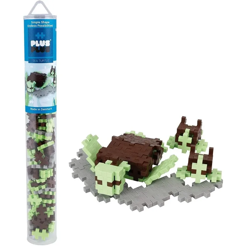 Steckbausteine Tube Sea Turtle, 100 Teile de Plus-Plus – photo du produit