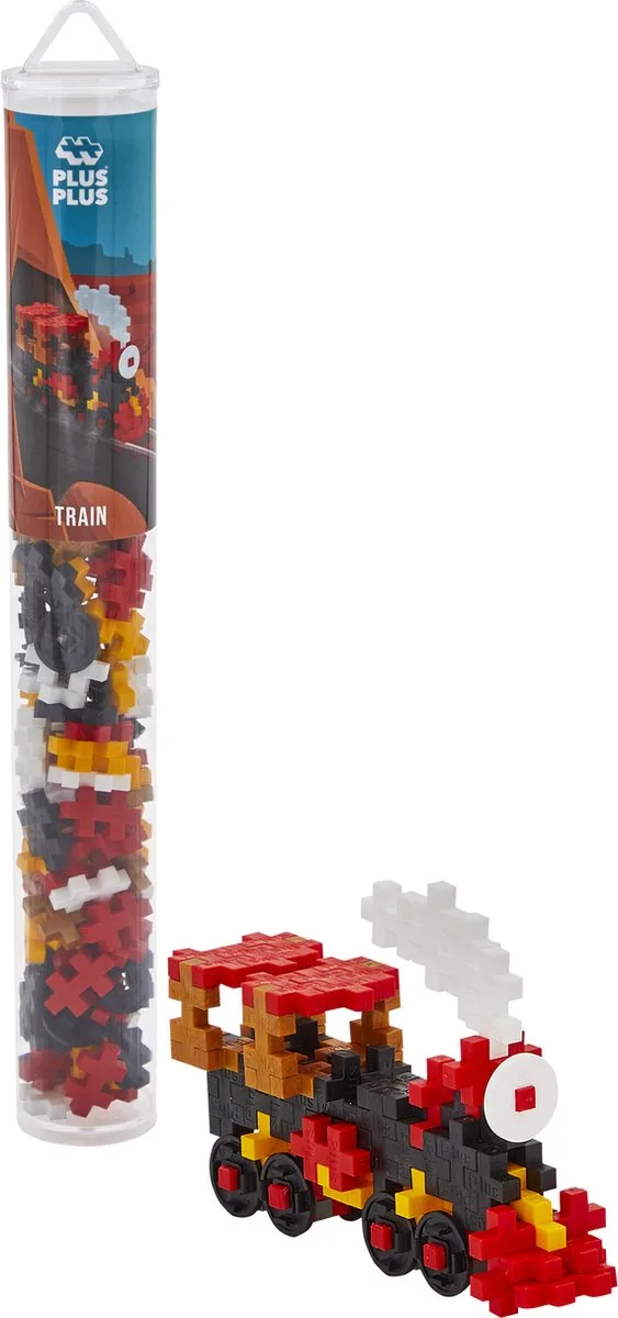Tube 100 delige bouwset - 4285 - Bouwspeelgoed - Constructiespeelgoed - Set met bouwstenen - Vanaf 5 jaar by Plus-Plus in Trein – product photo