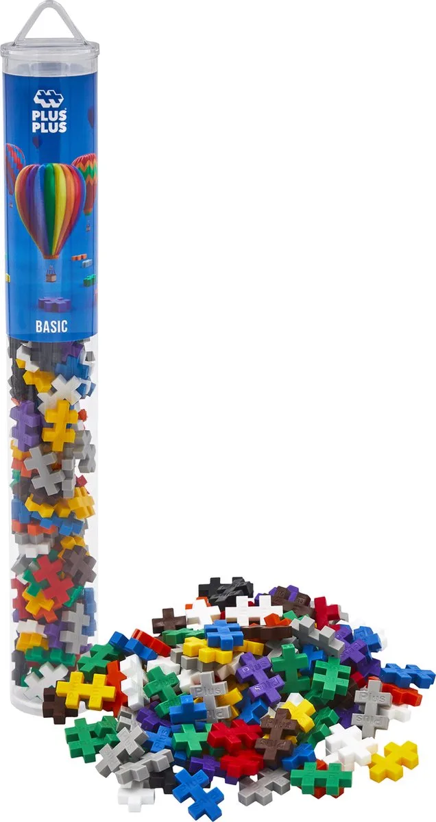 Tube Basic 100 delige bouwset - 4023 - Bouwspeelgoed - Constructiespeelgoed - Set met bouwstenen - Vanaf 5 jaar de Plus-Plus en Mix Basic Color – photo du produit