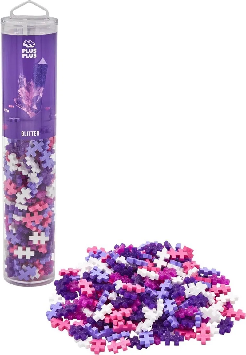 Tube glitter 240 delige bouwset - 4243 - Bouwspeelgoed - Constructiespeelgoed - Set met bouwstenen - Vanaf 5 jaar von Plus-Plus in Mix Glitter – Produktfoto