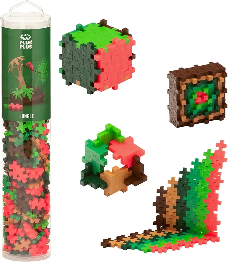 Tube jungle 240 delige bouwset - 4263 - Bouwspeelgoed - Constructiespeelgoed - Set met bouwstenen - Vanaf 5 jaar von Plus-Plus in Mix Jungle – Produktfoto
