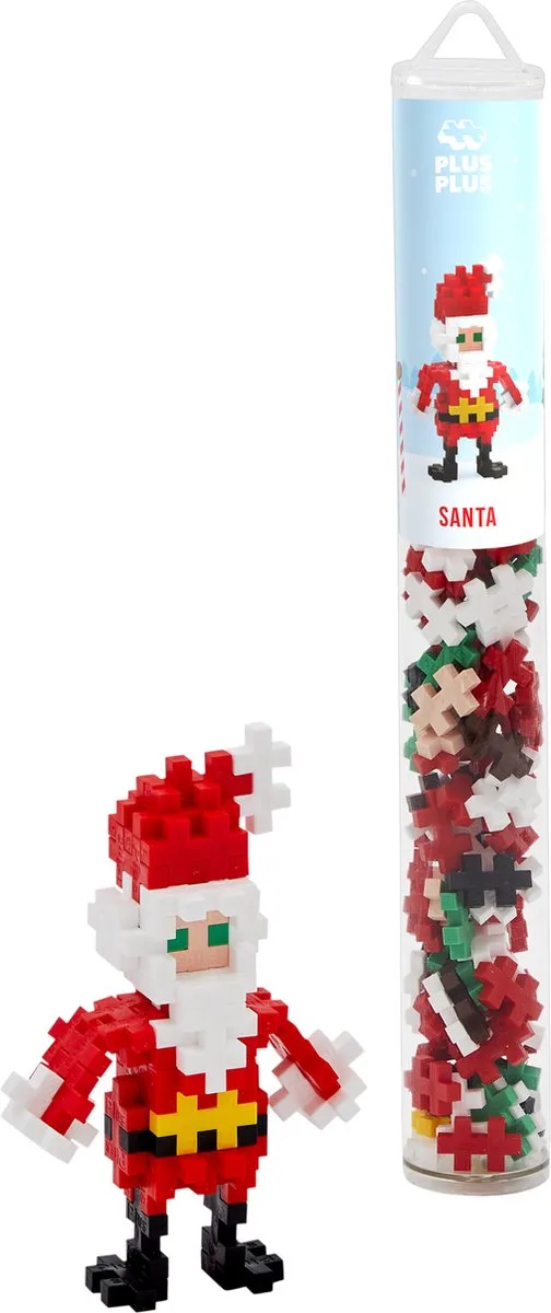 Tube kerstman 100 delige bouwset - 4292 - Bouwspeelgoed - Constructiespeelgoed - Set met bouwstenen - Vanaf 5 jaar von Plus-Plus in Kerst – Produktfoto