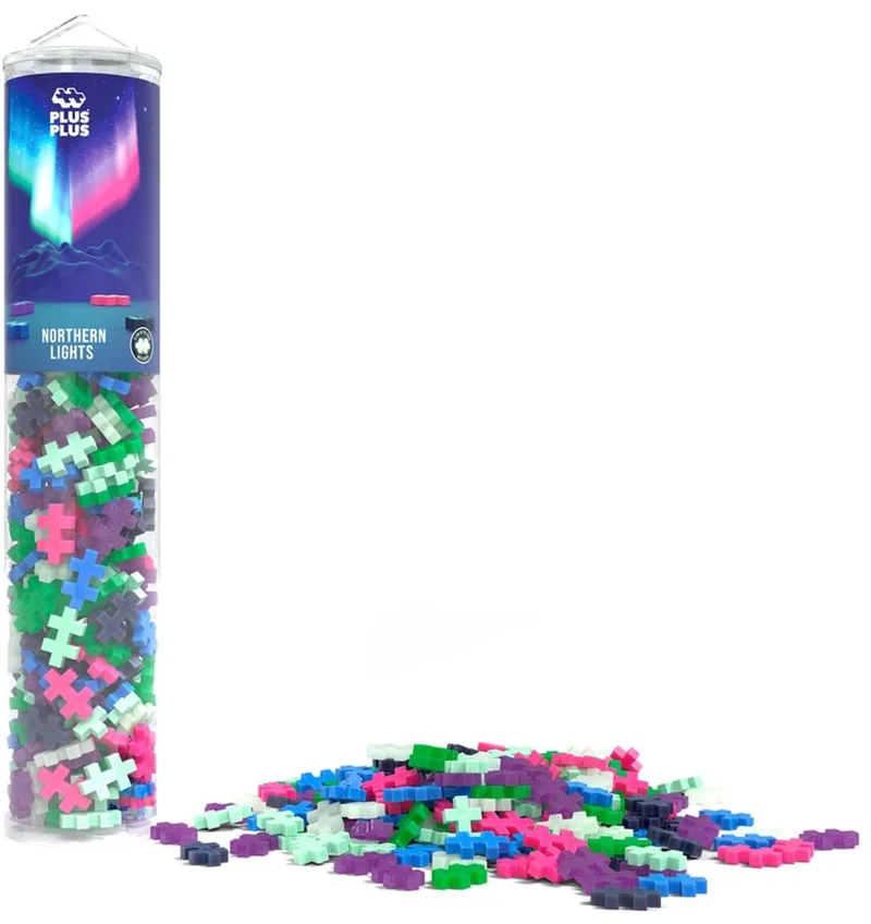 Tube Noorderlicht 240 delige bouwset - 4332 - Bouwspeelgoed - Constructiespeelgoed - Set met bouwstenen - Vanaf 5 jaar by Plus-Plus in Mix Noorderlicht – product photo