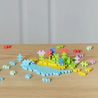 Tube tropical 240 delige bouwset - 4261 - Bouwspeelgoed - Constructiespeelgoed - Set met bouwstenen - Vanaf 5 jaar van Plus-Plus in Mix Tropical – productfoto 4 van 5