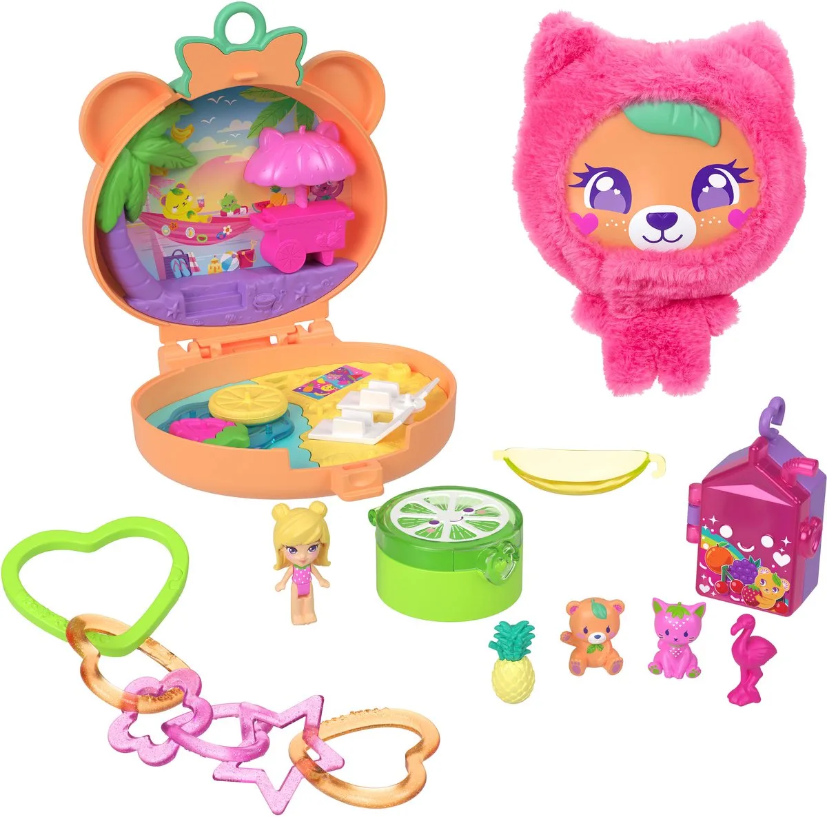 Mattel Poupée Polly Pocket Teddy Bear Treasure Chest de Polly Pocket en Knuffelbeer – photo du produit