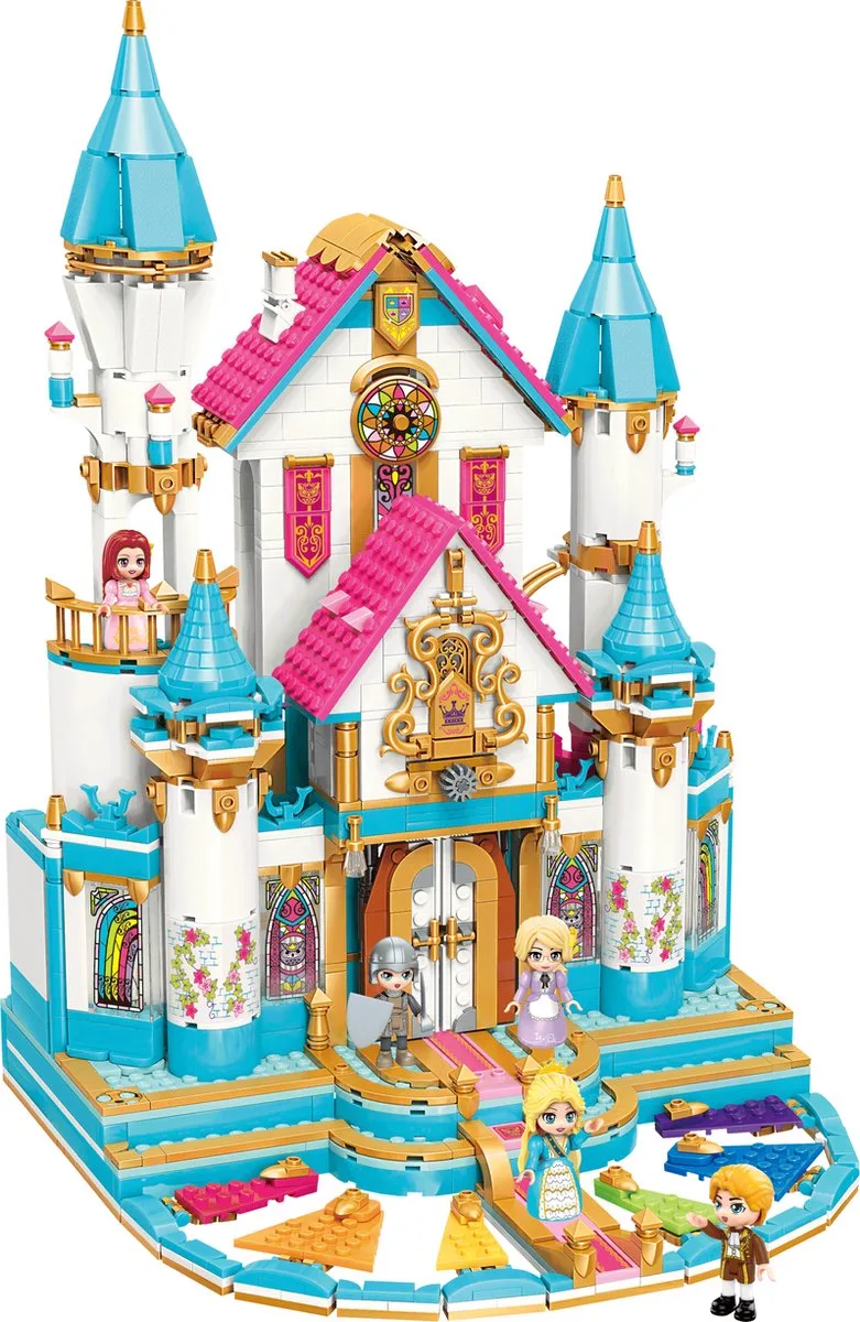 Qman 32015 - Princess Leah Serie - Flower Castle Ball - Prinsessenkasteel de Qman en Goud – photo du produit