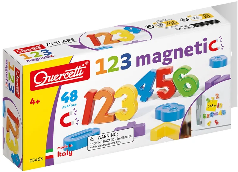 cijfer magneten, 48st. van Quercetti in Meerkleurig – productfoto