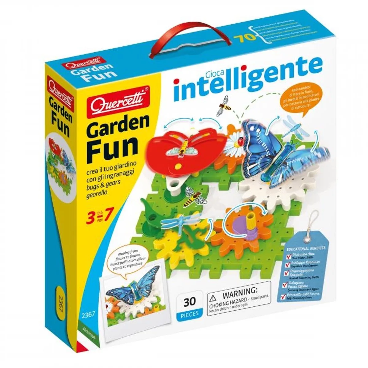 Georello Garden Bugs & Gears 30-piece de Quercetti en Multicolore – photo du produit