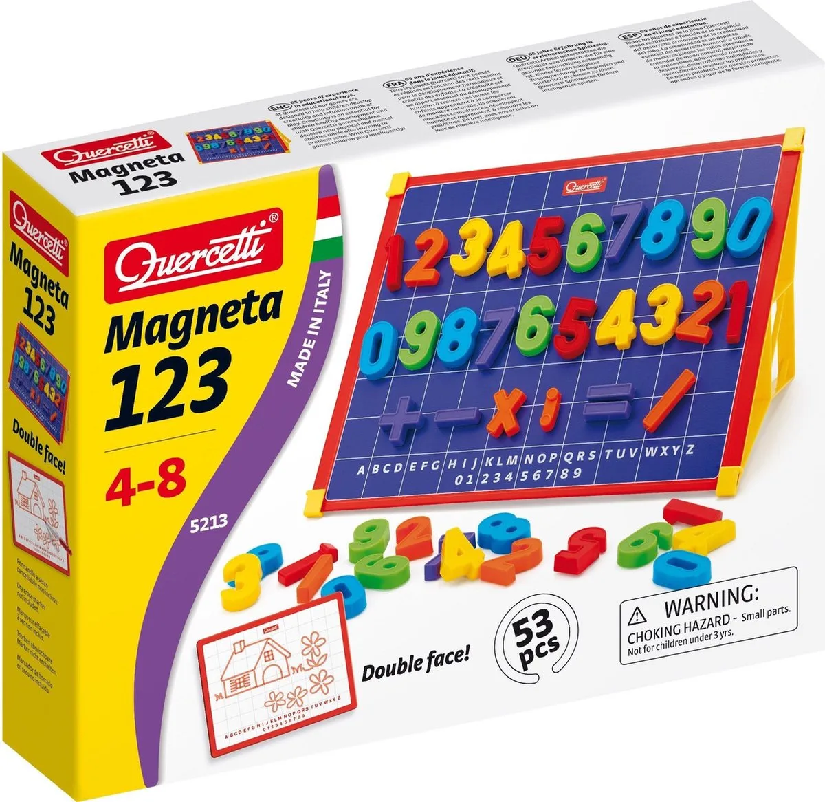 magneetbord incl. cijfer magneten, 53dlg. van Quercetti in Meerkleurig – productfoto