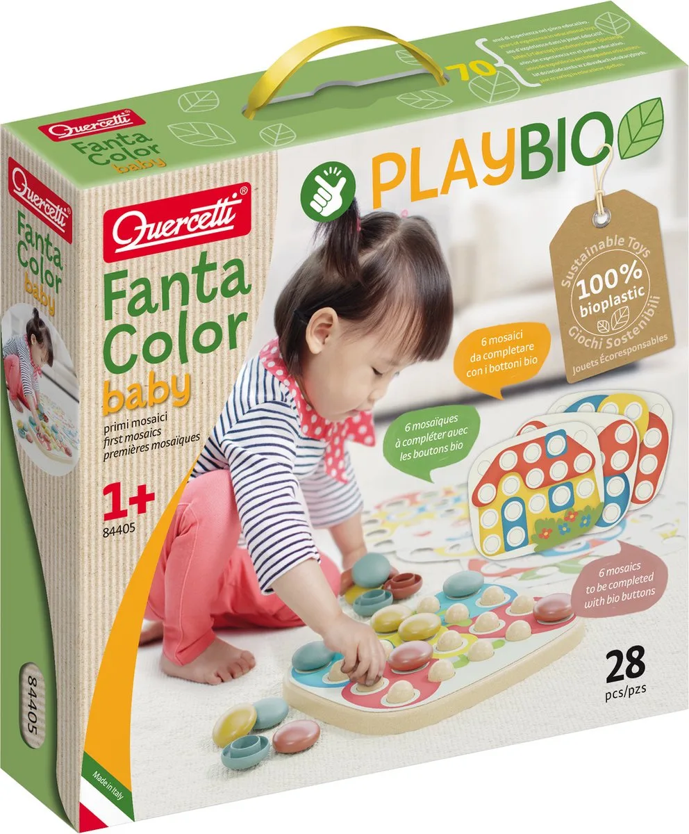 PlayBio Fantacolor Baby, 28dlg från Quercetti i Flerfärgad – produktbild