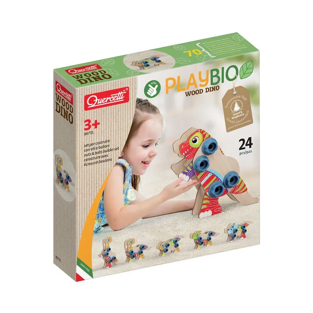 Playbio Houten Dinosaurus 24 Stukken van Quercetti – productfoto