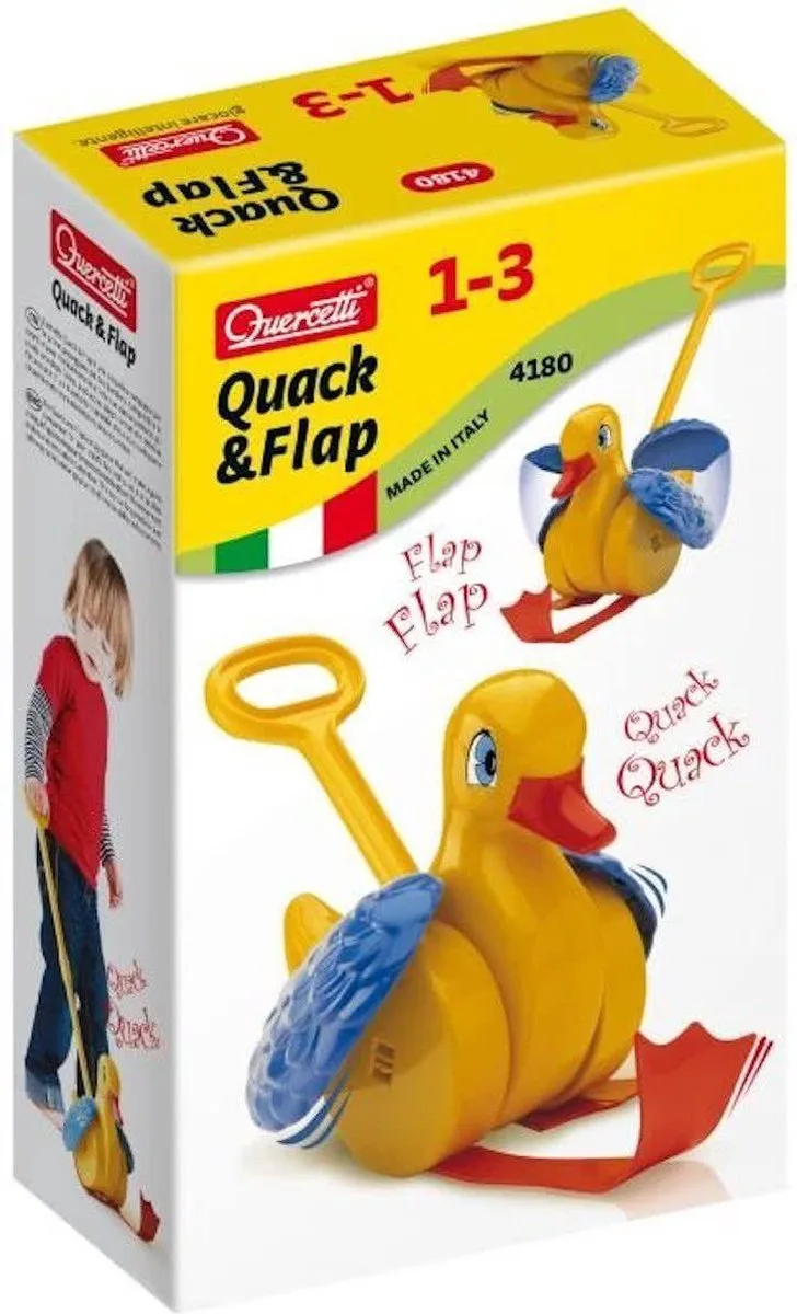 Quack Flap Walk-Along-Duck von Quercetti in Mehrfarbig – Produktfoto