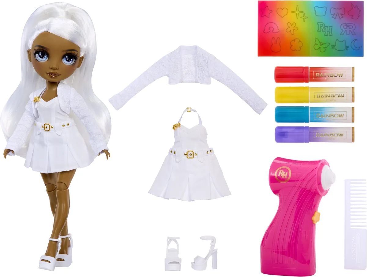 Air Brush & Create Fashion - Grijs Oog - Creëer en Spray van Rainbow High in Meerkleurig – productfoto