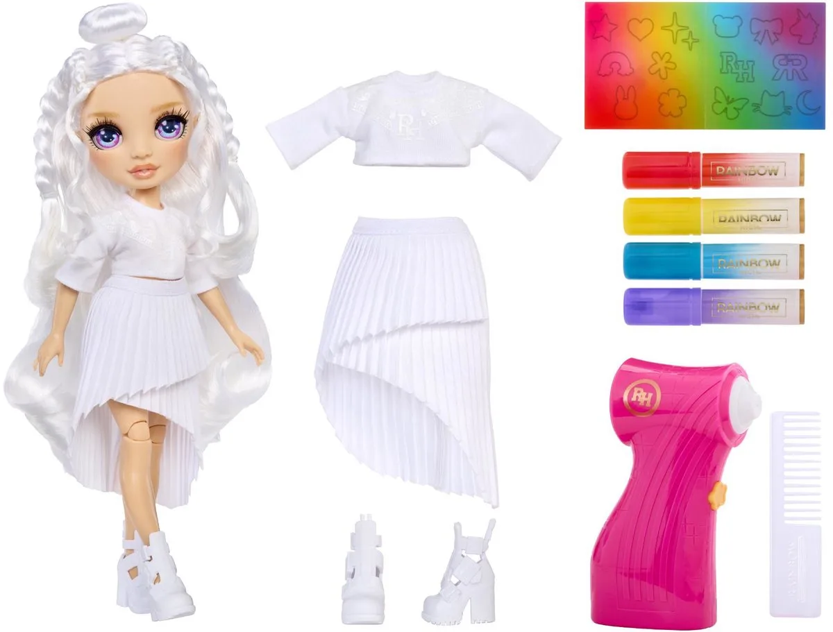Air Brush & Create-modepoppen de Rainbow High en Paarse ogen – photo du produit