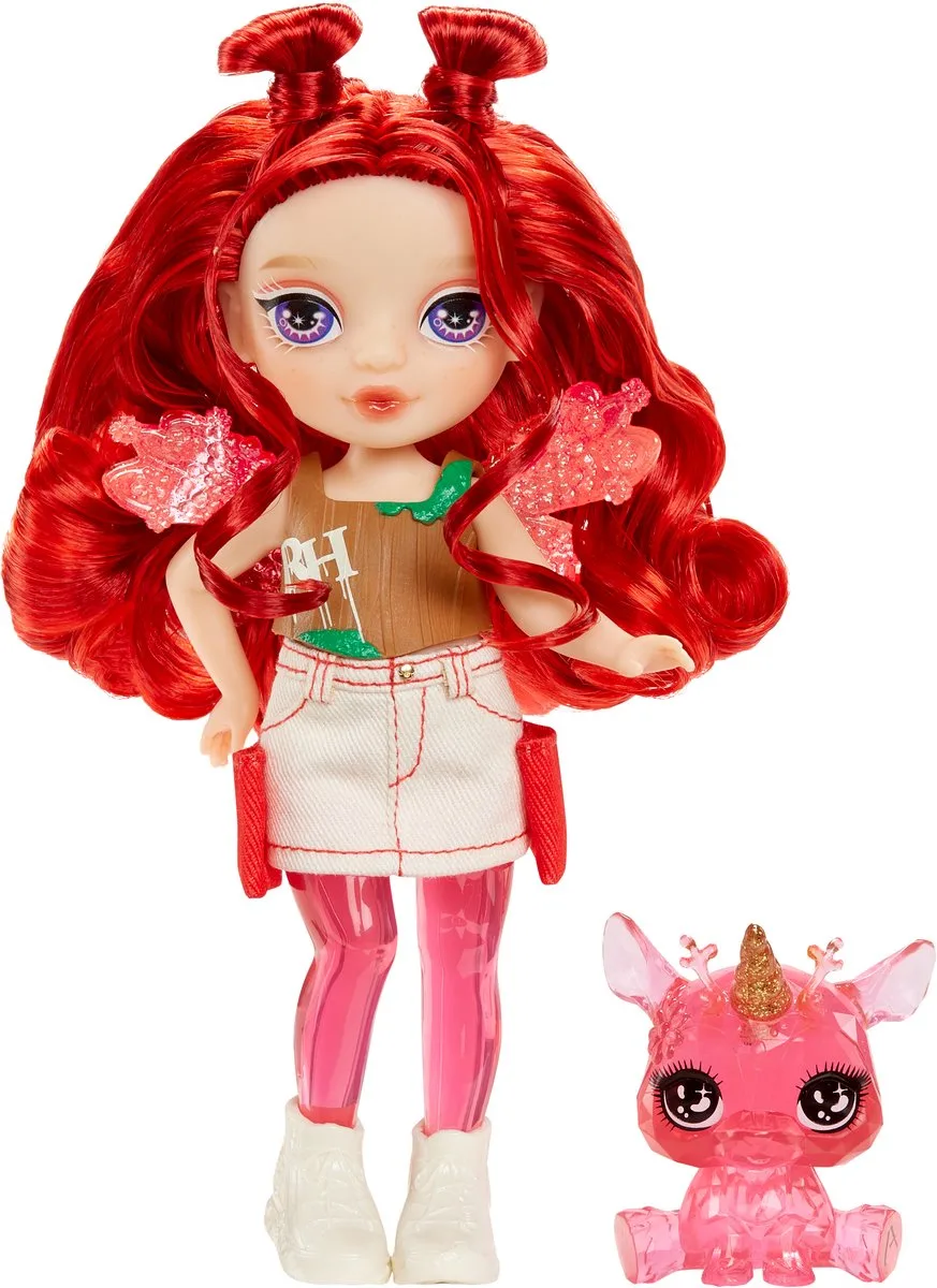 Littles Rainbow Fantasy-elfjespop Apple van Rainbow High in Rood – productfoto