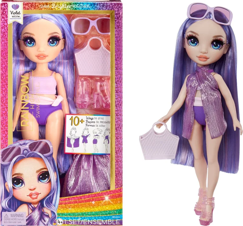 Swim & Style-modepop - 28 cm - Violet (paars) by Rainbow High in Purple – product photo