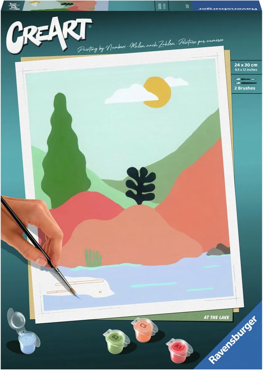 At the Lake - Schilderen op nummer voor volwassenen de Ravensburger – photo du produit