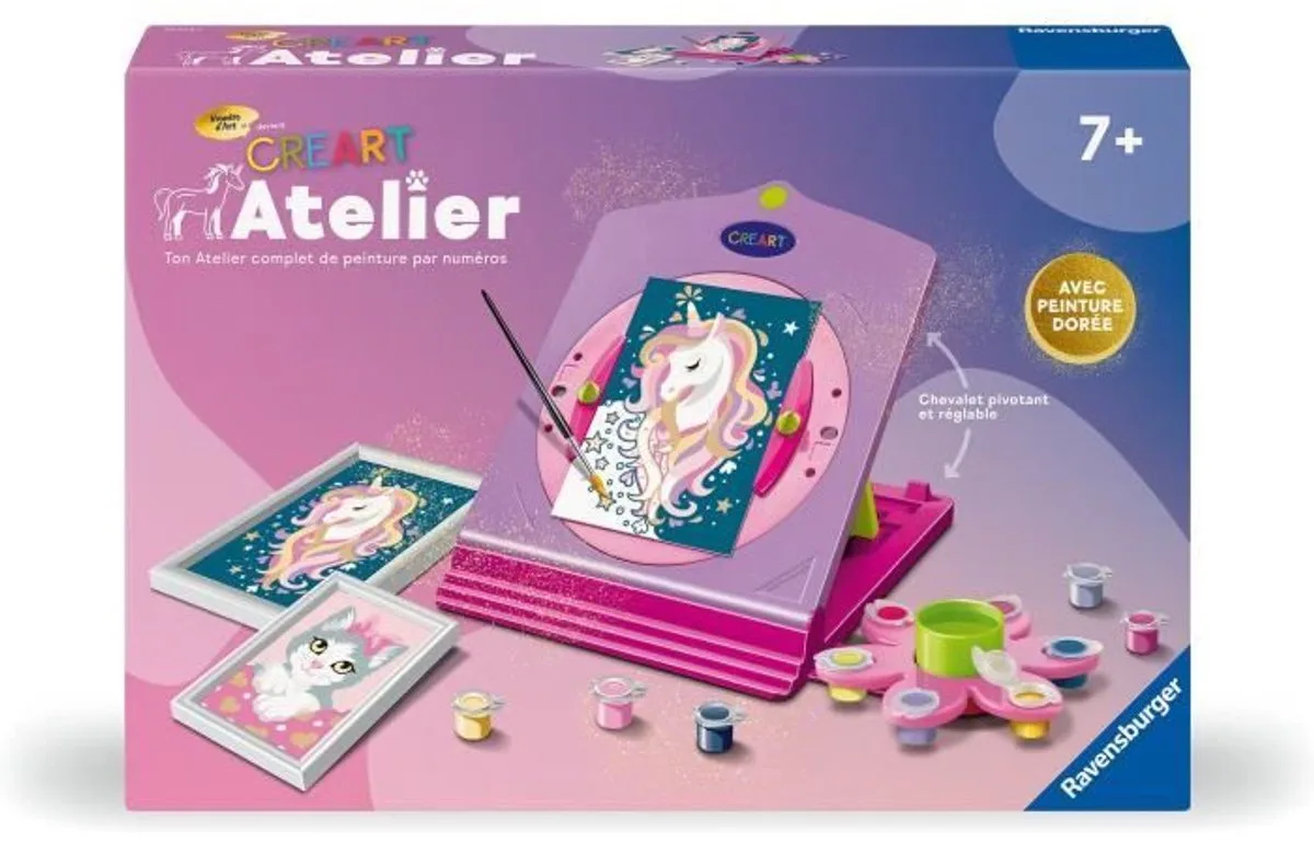 CreArt Atelier, Art Number, Creatieve Vrijetijdsbesteding, Schilderen op Nummer Set, Vanaf 7 Jaar, 25574, Ravensburger från Ravensburger i Guld – produktbild