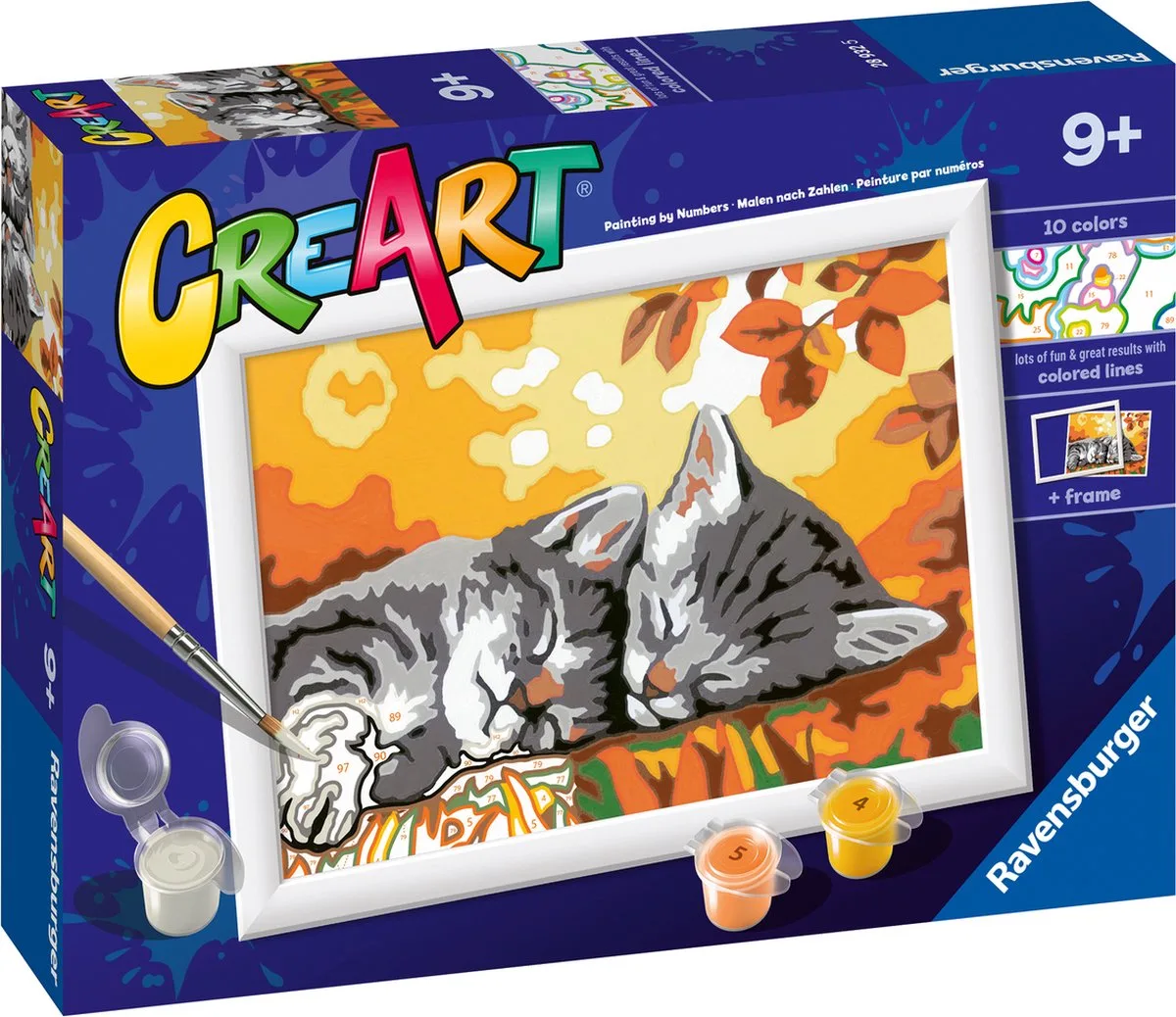 CreArt Autumn Kitties - Schilderen op nummer voor kinderen van Ravensburger in Meerkleurig – productfoto