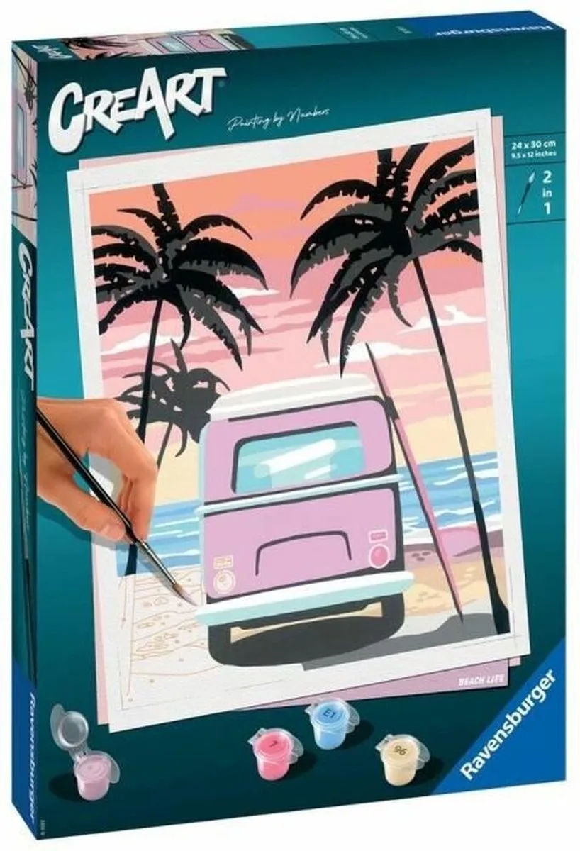 CreArt Beach Life - Schilderen op nummer voor volwassenen - Hobbypakket de Ravensburger en Multicolore – photo du produit