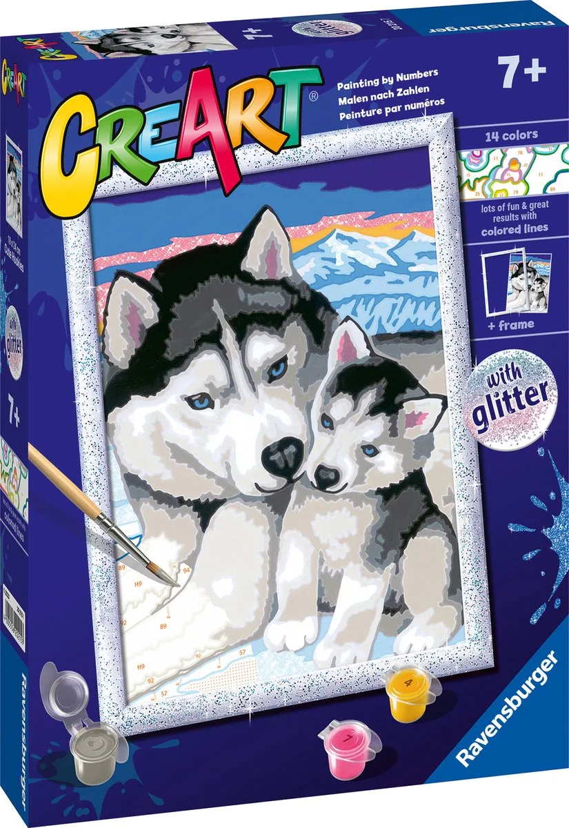 Creart Serie D Klassisk Siberian Husky Malespil fra Ravensburger i Flerfarvet – produktbillede