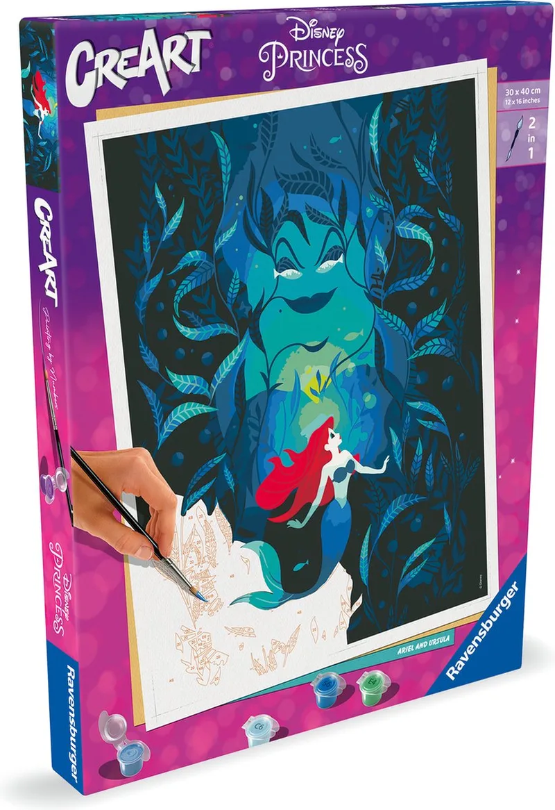 CreArt Disney Ariel and Ursula - Schilderen op nummer voor volwassenen de Ravensburger en Multicolore – photo du produit