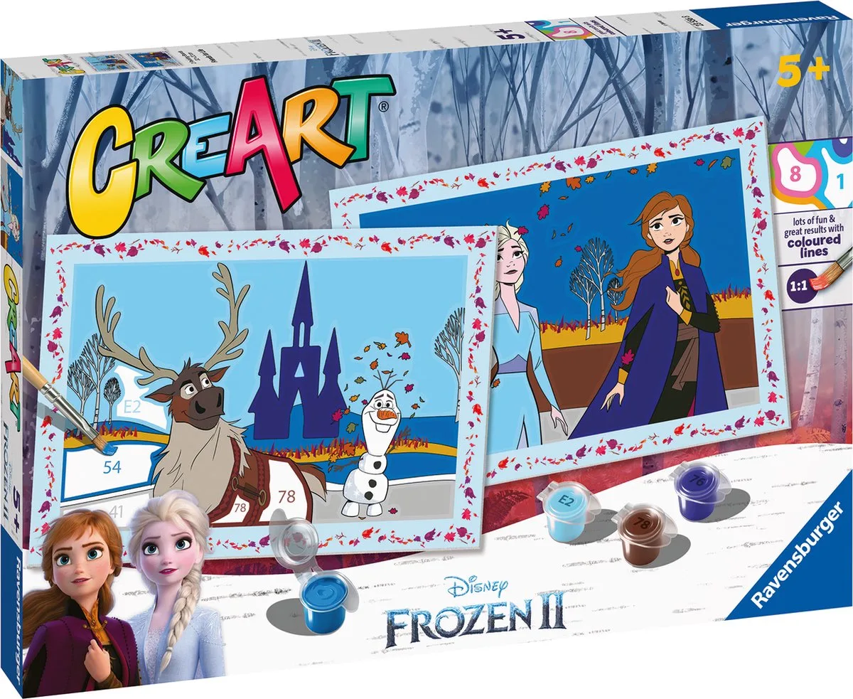 CreArt Disney Frozen 2 Friends for Life - Schilderen op nummer voor kinderen från Ravensburger i Flerfärgad – produktbild
