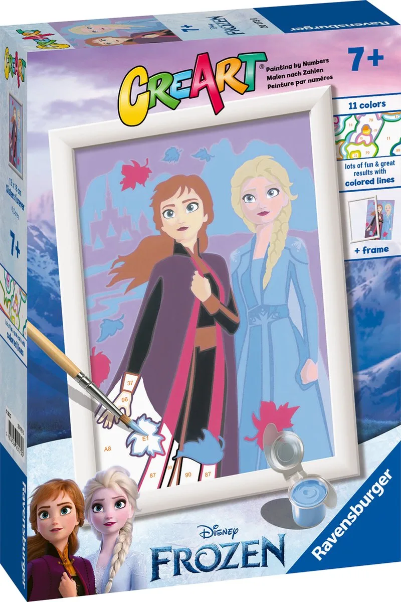 CreArt Disney Frozen Sisters forever - Schilderen op nummer voor kinderen von Ravensburger in Mehrfarbig – Produktfoto