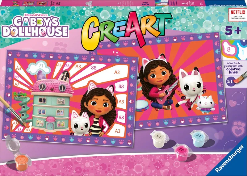 CreArt Gabby's Dollhouse - Schilderen op nummer voor volwassenen von Ravensburger in Mehrfarbig – Produktfoto