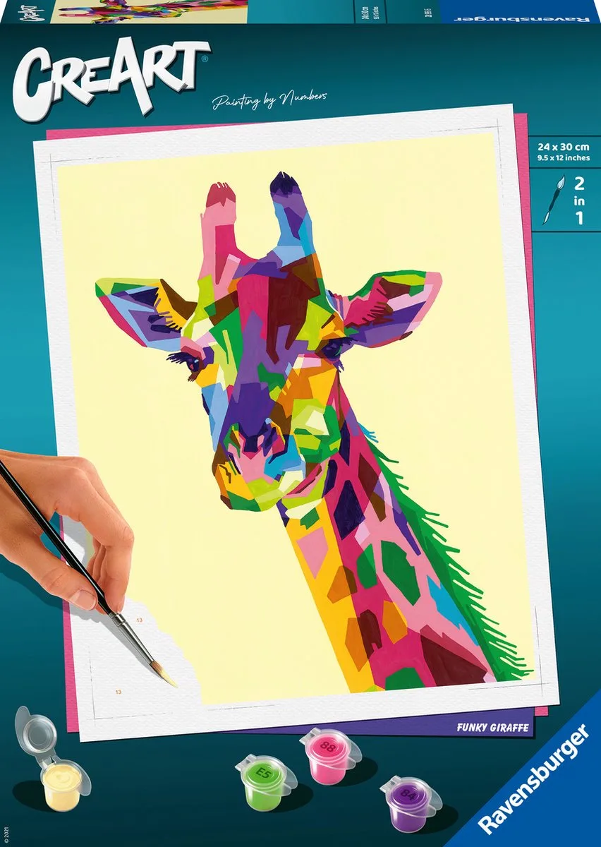 CreArt Giraffe - Schilderen op nummer voor volwassenen - Hobbypakket de Ravensburger en Multicolore – photo du produit