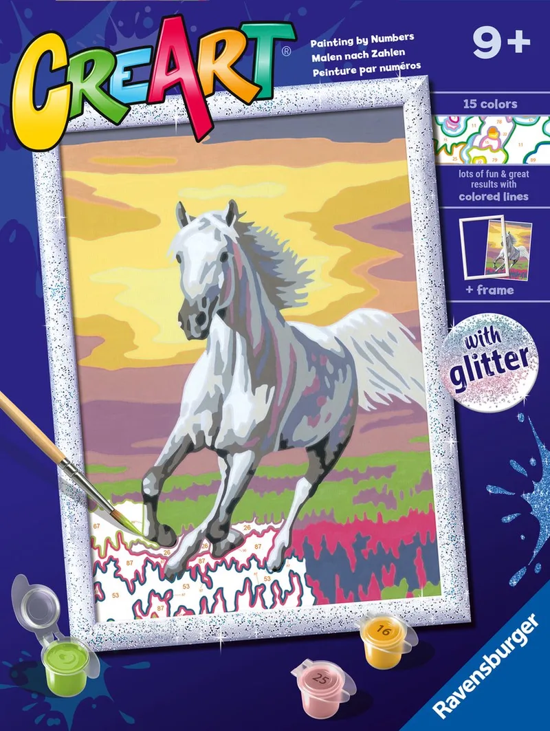 CreArt Horse at Sunset - Schilderen op nummer voor kinderen von Ravensburger in Mehrfarbig – Produktfoto