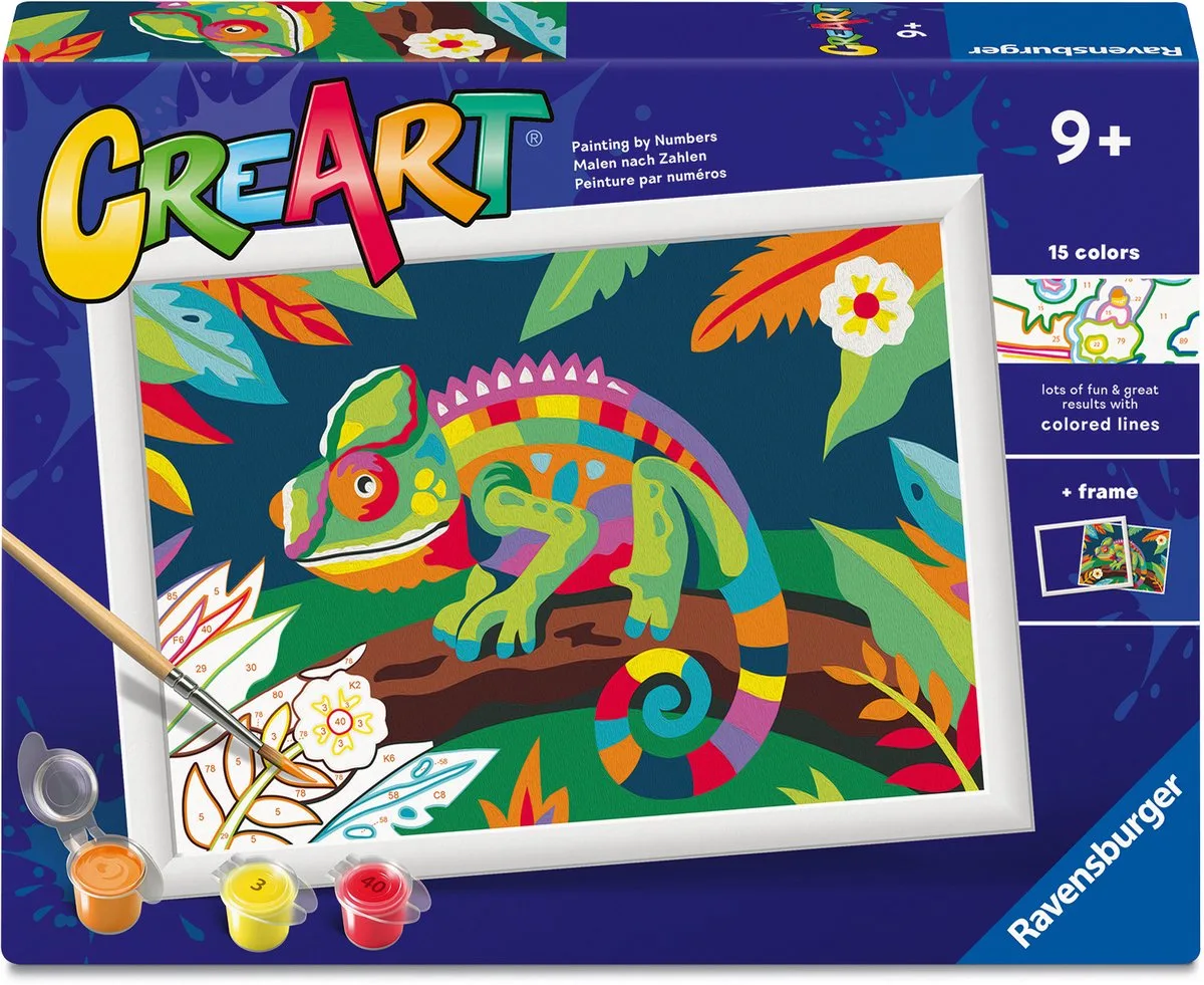 CreArt: Kameleon – Schilderen op Nummer van Ravensburger in Meerkleurig – productfoto